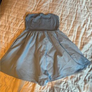 Strapless Light Blue Dress